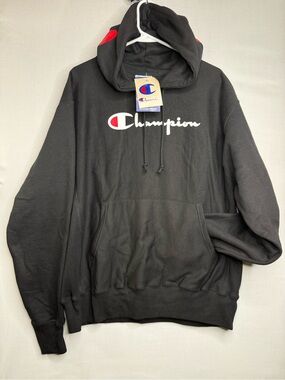 black hoodie Champion L A4 0270